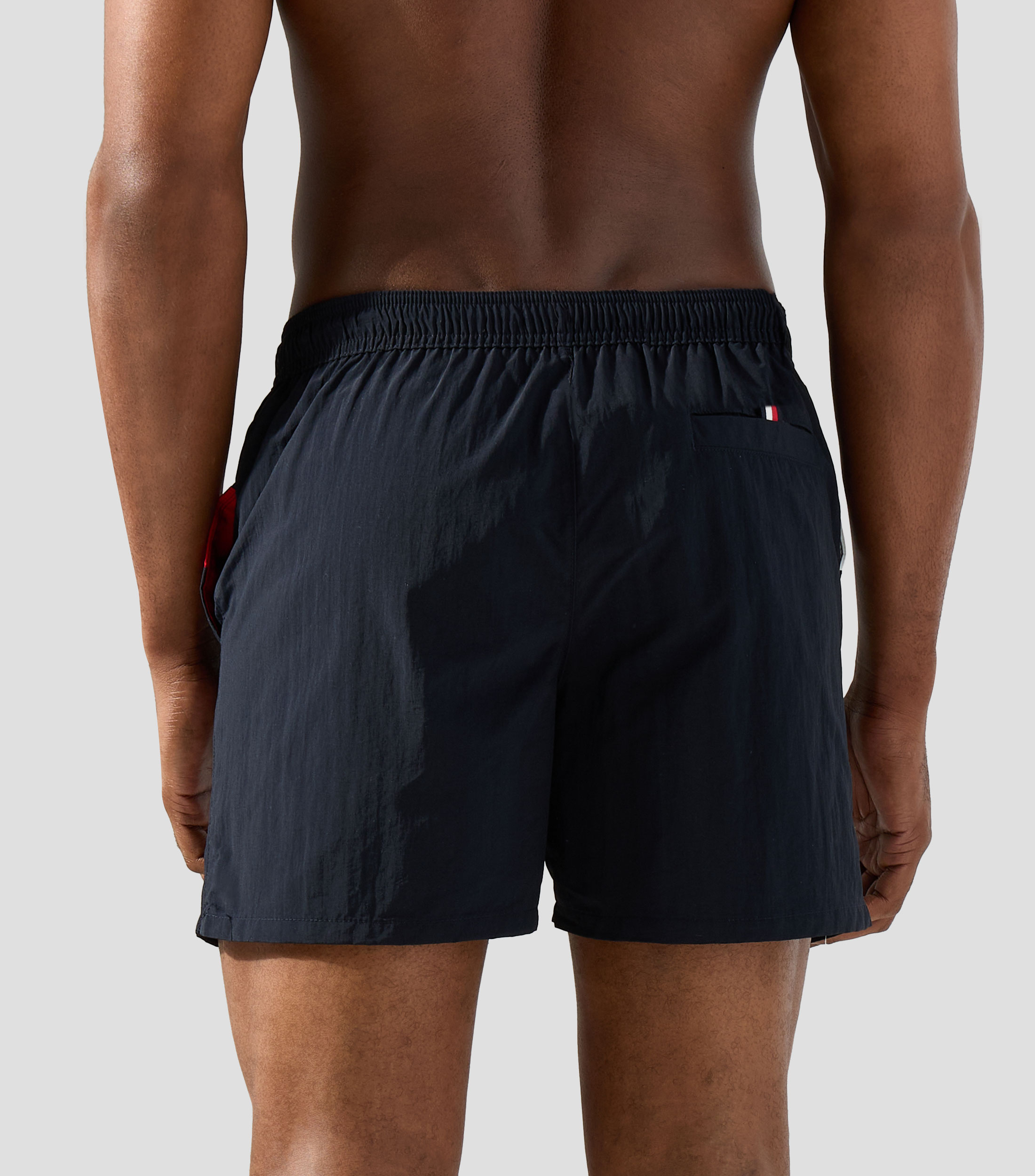 Traje de Baño corto con franjas Hombre